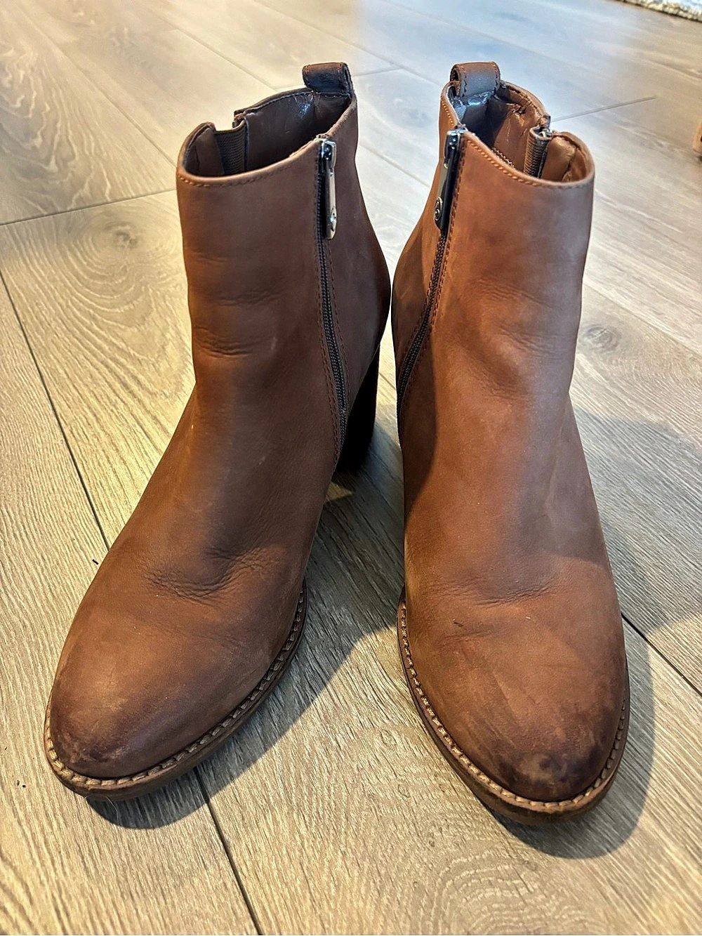 Blondo Waterproof Bootie Brown Leather Ankle Boots
